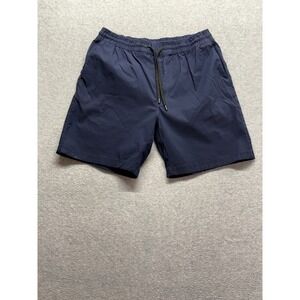 Stylus Mens Navy Blue Elastic Waist Drawstring Shorts XL Stretch Nylon Blend